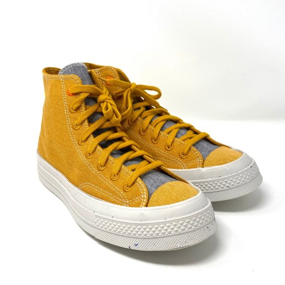 Converse Chuck Hi Saffron Canvas Yellow Sneaker Women’s - Picture 5 of 9